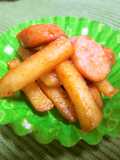 お弁当に！簡単ケチャップ炒め♪