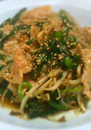 ご飯がすすむ♪豚ニラもやしの中華炒め-レシピのメイン写真