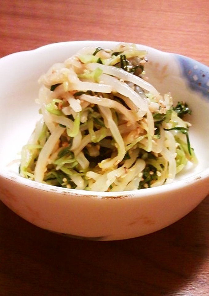 もやしと空芯菜の新芽の胡麻和え-レシピのメイン写真