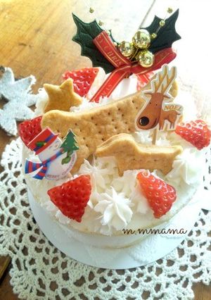 わんこに♪いちごデコレーションケーキ-レシピのメイン写真