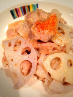 レンコンと豚バラ肉の塩麹炒め♪-レシピのメイン写真