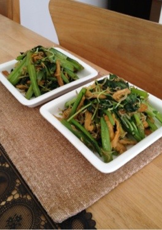 だし醤油で簡単☆ジャコと青菜の炒め物-レシピのメイン写真