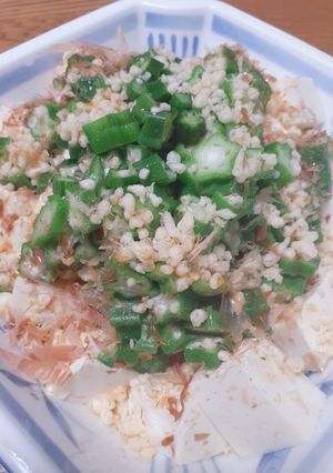 オクラと豆腐の簡単冷奴-レシピのメイン写真