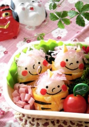 簡単！キャラ弁☆節分！鬼さんおにぎり-レシピのメイン写真