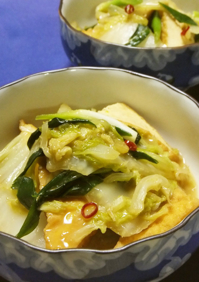 白菜と厚揚げの味噌バター煮-レシピのメイン写真