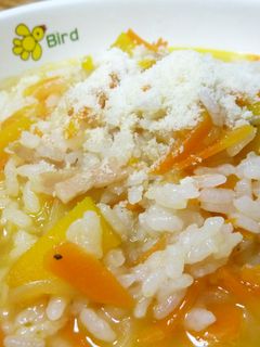 残りご飯で・・カロテンたっぷりリゾット-レシピのメイン写真