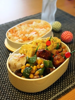 お弁当に☆椎茸のカラフルソテー-レシピのメイン写真