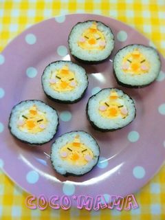節分 キスケ*飾り巻き寿司 キャラ弁-レシピのメイン写真