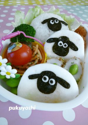 【キャラ弁】はんぺんdeひつじのショーン-レシピのメイン写真