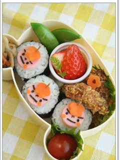 節分*赤鬼KIDSの恵方巻きキャラ弁-レシピのメイン写真