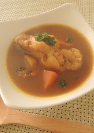 残りのカレーで簡単鶏スープ!-レシピのメイン写真