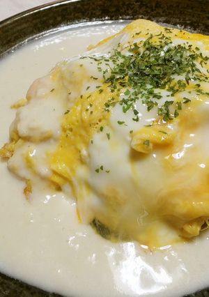 簡単ミートソースでリメイク節約オムライス-レシピのメイン写真