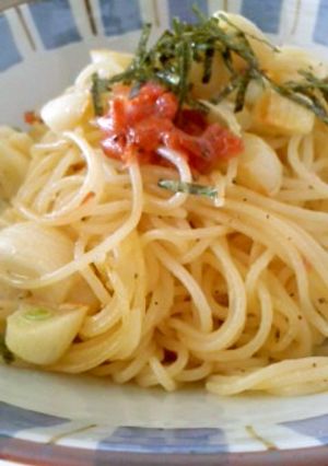 にんにくと梅のオイルすぱ-レシピのメイン写真
