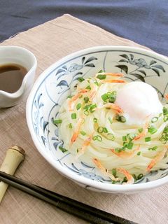温たまと桜エビのぶっかけうどん-レシピのメイン写真