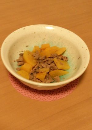 離乳食中期☆鶏レバーのかぼちゃミルク-レシピのメイン写真