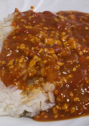 豆腐ミートソースでトマトカレーライス☆-レシピのメイン写真