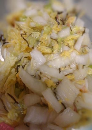 白菜の梅干し揉み漬け-レシピのメイン写真