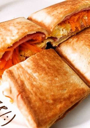 にんじんと卵のホットサンド-レシピのメイン写真