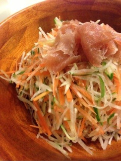簡単☆生ハムと千切り野菜のサラダ-レシピのメイン写真