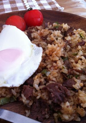 *簡単ビーフガーリック炒飯*-レシピのメイン写真