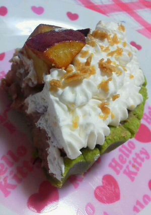 大学芋と小豆餡の抹茶タルト-レシピのメイン写真