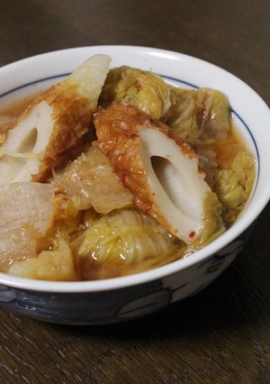 圧力鍋de白菜と大根のキムチ醤油麹煮-レシピのメイン写真