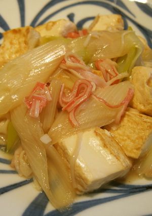 長ネギとろとろ✿豆腐とカニカマの中華煮-レシピのメイン写真