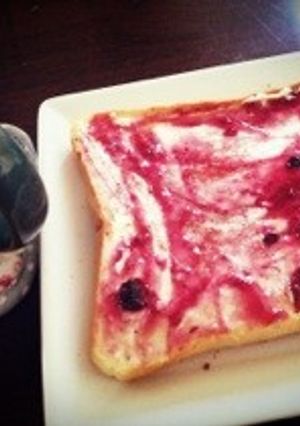 ブルーベリー＆クリチのトースト-レシピのメイン写真