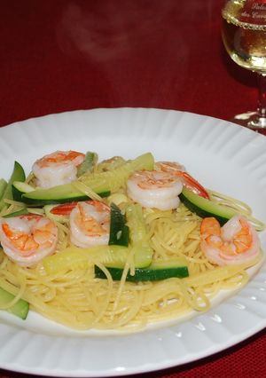 エビとズッキーニのスパゲティ-レシピのメイン写真
