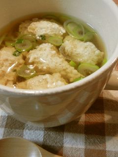 鶏つくねのスープ-レシピのメイン写真