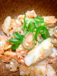 麺つゆで♫たたきレンコンと茹で鮭の炒め煮-レシピのメイン写真