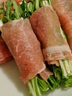 水菜の生ハム巻き-レシピのメイン写真