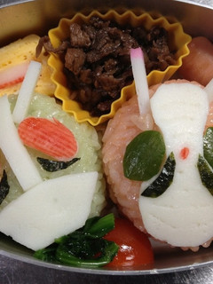 昭和仮面ライダー 1号 V3 キャラ弁-レシピのメイン写真