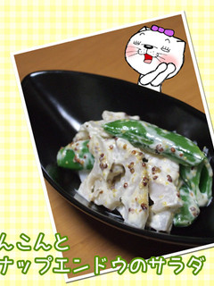 れんこんとスナップエンドウのサラダ-レシピのメイン写真