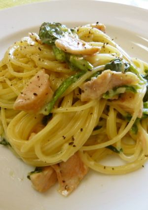 簡単よ★サーモンとほうれんそうのパスタ★-レシピのメイン写真