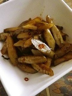 フライパンでゴボウ甘辛♪-レシピのメイン写真