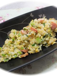 ウインナーと小松菜のチャーハン-レシピのメイン写真
