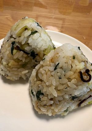 みょうがと塩昆布のおにぎり-レシピのメイン写真