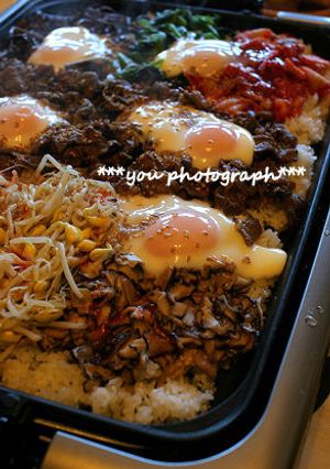 ☆みんなで食べよう！簡単！鉄板ビビンバ☆-レシピのメイン写真
