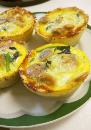 チーズとソーセージのミニキッシュ-レシピのメイン写真