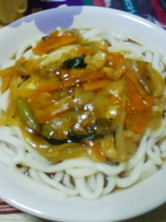 エビと野菜のあんかけうどん-レシピのメイン写真