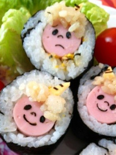 キャラ弁☆節分の鬼海苔巻き♡-レシピのメイン写真