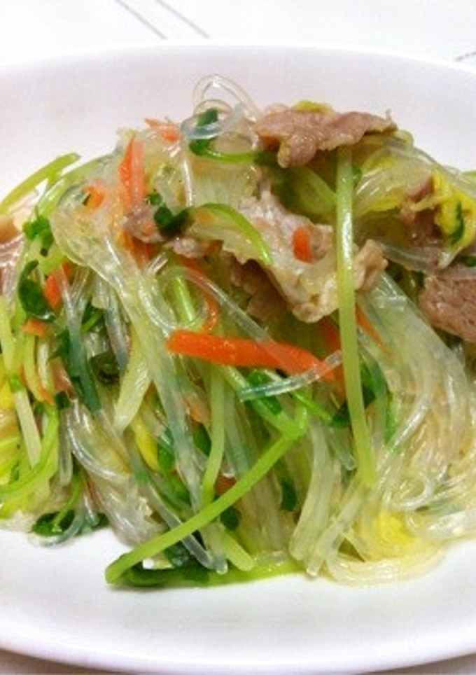旨い！白菜と春雨と豆苗の中華炒め-レシピのメイン写真