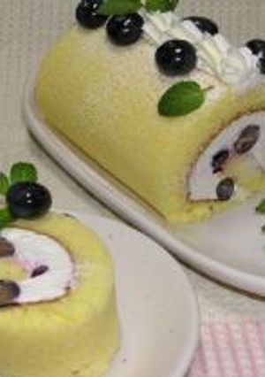 チーズとブルーベリーのロールケーキ-レシピのメイン写真