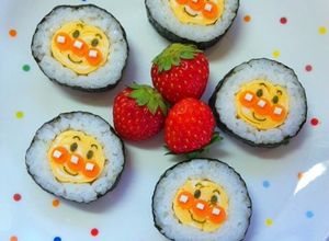 節分 アンパンマン飾り巻き寿司 キャラ弁-レシピのメイン写真