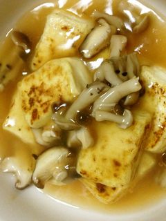 フライパン一つで!キノコ餡揚げ出し豆腐風-レシピのメイン写真