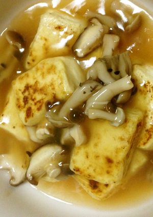 フライパン一つで！キノコ餡揚げ出し豆腐風-レシピのメイン写真