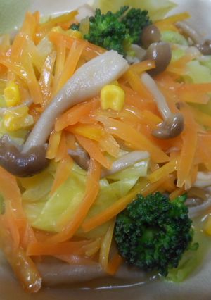蒸しキャベツの…コーンスープ・野菜餡かけ-レシピのメイン写真