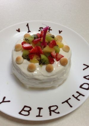 子ども大喜び☆1歳の誕生日ケーキ-レシピのメイン写真