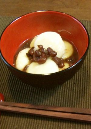 お豆腐白玉だんご、ぜんざい風小豆ソース-レシピのメイン写真